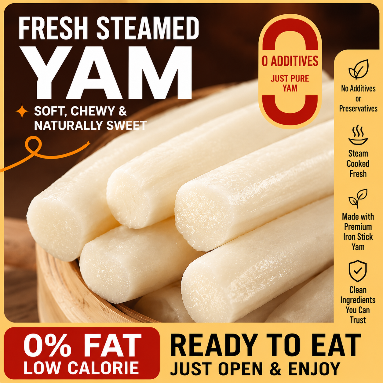 ✅Natural Premium Zero🥇💌Sugar Iron Stick Yam- XA